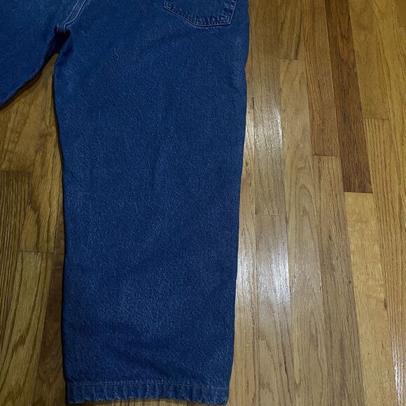 Men's Carhartt Relaxed Fit Denim Jeans Flannel Lined 46x30 Extra Warm Workwear - Picture 6 of 16